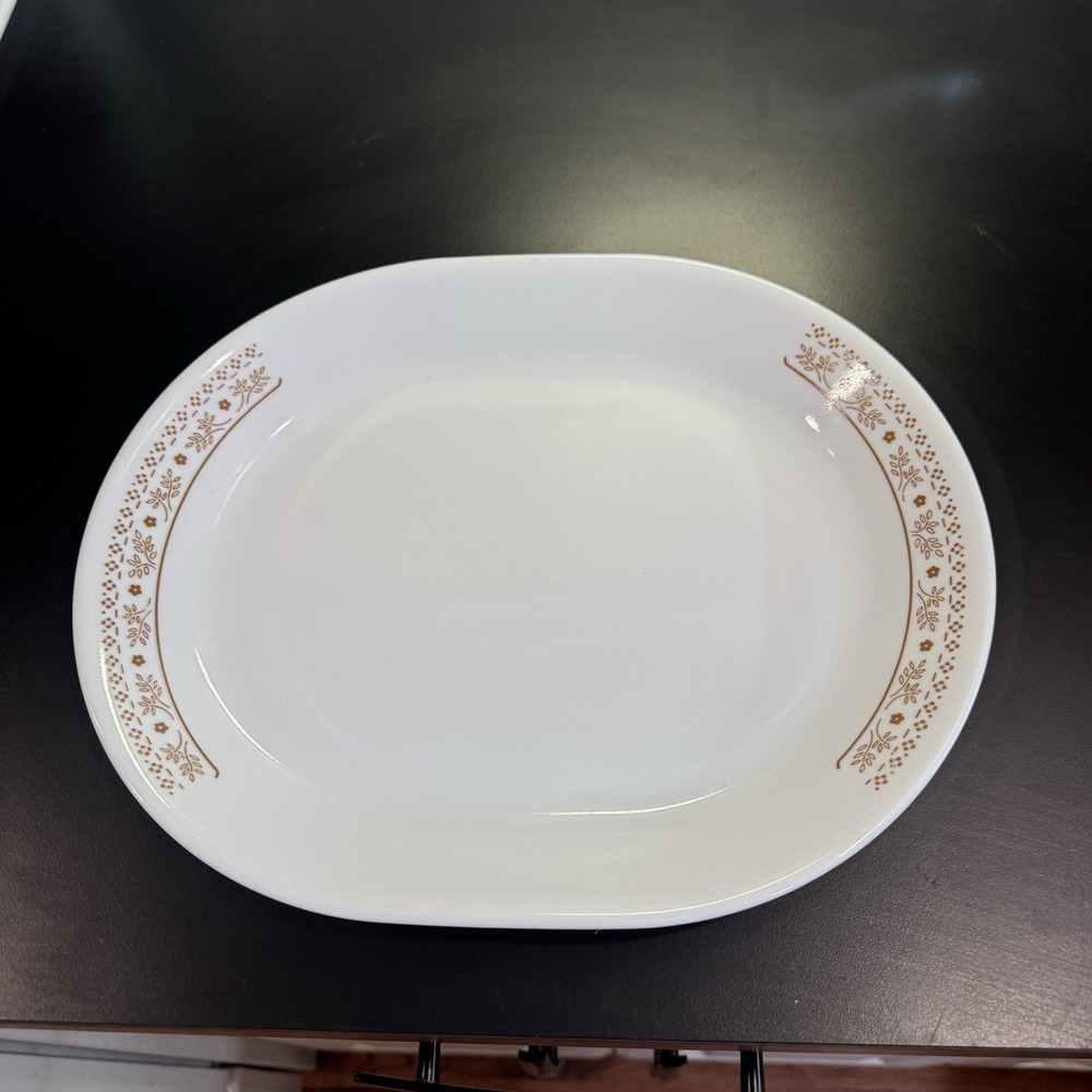 Vintage Corning Corelle  Summer Impressions  Ginger Brown Oval Serving Platter